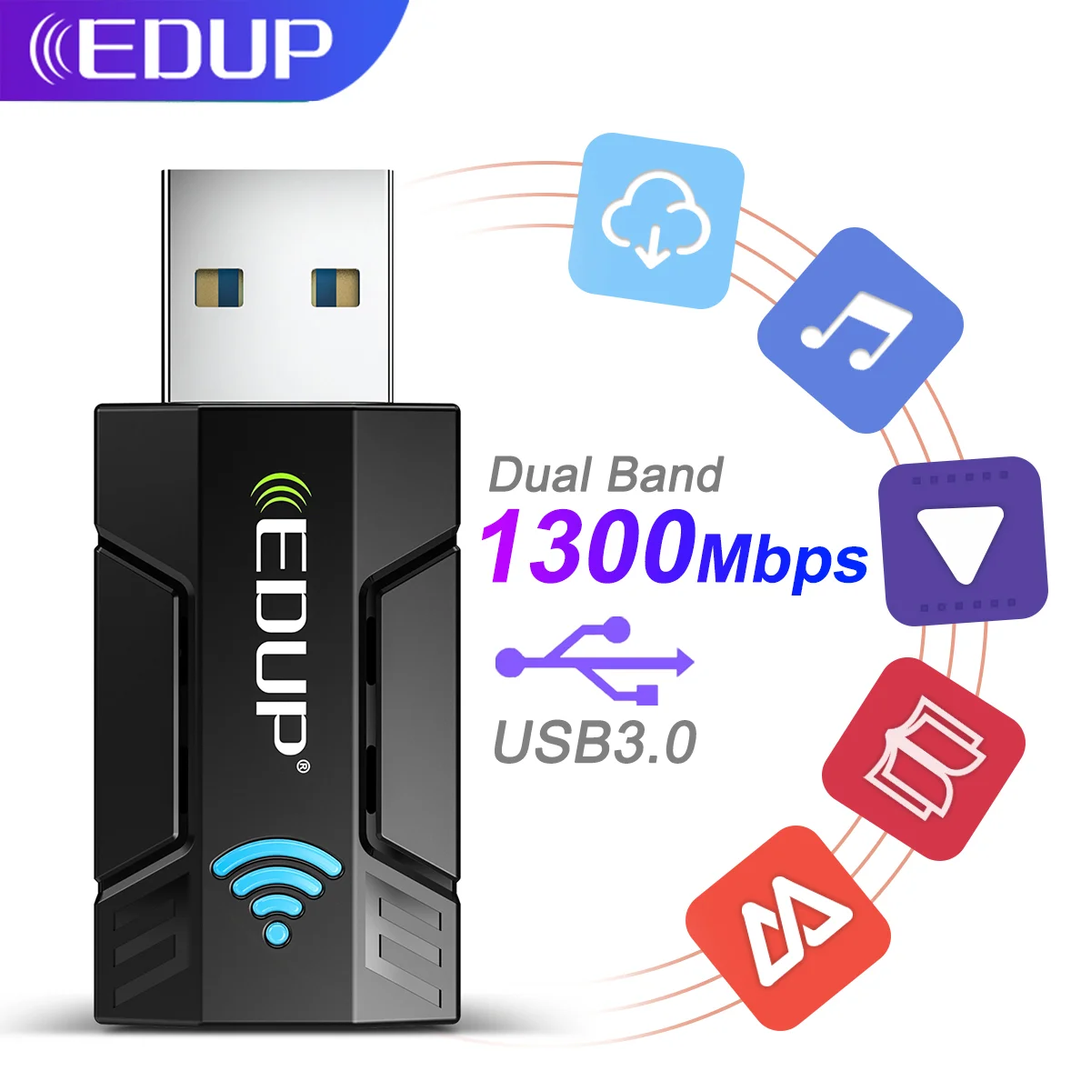 EDUP  Ʈũ ī  ,  , ޴,  ȣ , ũž Ʈ, 1300Mbps, USB3.0, 2.4Ghz, 5.8Ghz